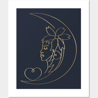 Moon goddess Posters and Art